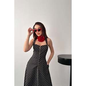 เดรสลายจุดสีดำ - สีดำ - Product Image 3