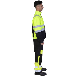Vêtements de travail d'usine, uniforme en polyester, design imperméable, respirant, ignifuge, haute visibilité, vêtements de sécurité pour travaux à chaud, hommes - Product Image 4
