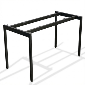Mesa de Comedor Estilo Industrial de 120x60cm con Estructura de Acero Resistente, Sistema Slean HCSL004, Patas de Silla de Acrílico - Product Image 1