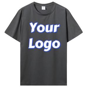 T-shirts en coton en vrac personnalisés pour hommes et femmes DIY Photo et logo imprimés coupe surdimensionnée hauts personnalisés - Product Image 2