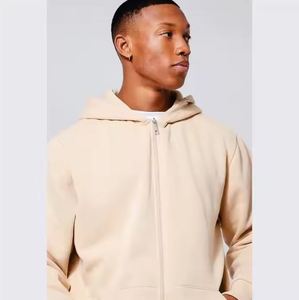 Nouveau 400 Gsm Heavy weight Thermal Zip up Hoodies pour Hommes Impression Personnalisée Full Zip Oem Wholesale Us Meilleure Qualité Hommes Zipper Hoodie - Product Image 3