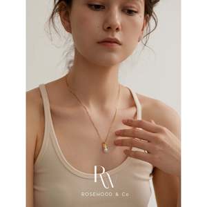 Pendentif en perle baroque authentique sur longue chaîne dorée, collier anti-ternissement, cadeau pour la fête des mères pour maman ou elle - Product Image 4