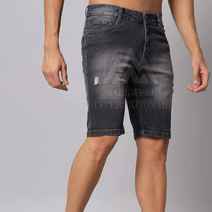 Shorts en jean pour hommes fabriqués au Pakistan, contraste de couleurs, haute qualité, confortables - Product Image 2