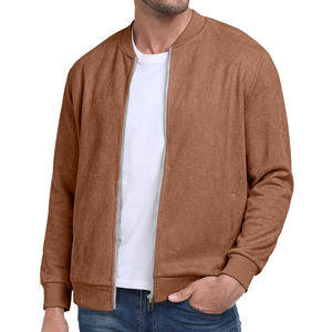 Suede Jacket For <b>Men</b> Custom Clothing Manufacturer High Quality Windbreaker <b>Coat</b> Streetwear Solid Color <b>Men's</b> Jackets - Product Image 6