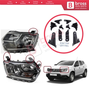 BHL565 Headlight Holder Mount Repair Bracket Tab Set Left Right Side for <b>Duster</b> MK2 HM 2017-2024 260609367R 260101133R - Product Image 5
