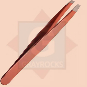 Pince à épiler antistatique personnalisée en acier inoxydable, extension d'épilation inclinée, marque privée - Product Image 2