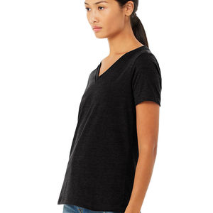 Next Level Ladies' CVC Deep V-Neck T-Shirt Women's Relaxed Heather CVC V-Neck Tee Camisetas al por mayor más baratas - Product Image 1