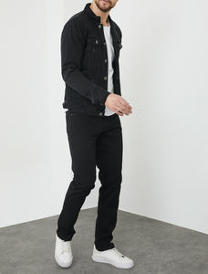 Veste en jean en coton à imprimé tendance pour homme, veste en denim pour homme, veste avec impression de logo personnalisée - Product Image 5