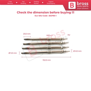 BGP90-1 4 Pieces Glow <b>Plug</b> Auxiliary <b>Heater</b> 11 V 8200012099 4430069 for - Product Image 5