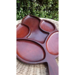 จานผลไม้แห้งทำจากไม้รูปทรงดอกไม้หรูหราเครื่องใช้บนโต๊ะขนาดใหญ่จานและถาดดีไซน์ทันสมัย - Product Image 6