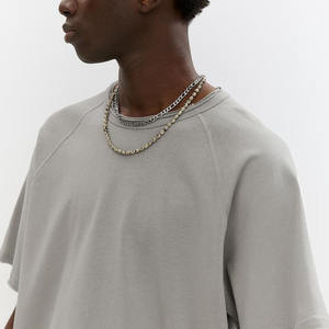 Camiseta de gran tamaño lisa de peso pesado de alta calidad impresión bordado personalizado en blanco 100% algodón hombres camiseta - Product Image 3