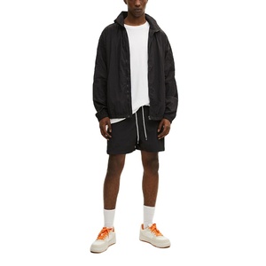 Ensemble de survêtements de sport pour hommes, coupe-vent d'hiver, couleur unie, 2 pièces, respirant, antibactérien, léger, shorts de jogging 2027 - Product Image 4