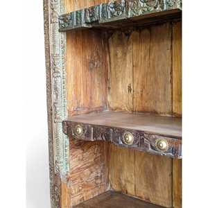 Rustic <b>Wooden</b> Bookshelf for Home Office Living Room Bedroom School Hotel Durable Metal Cabinet for Book Storage - Product Image 5