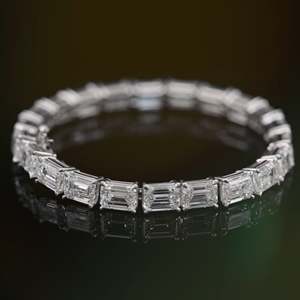 Trendy <b>Fashionable</b> High Jewelry Luxury Emerald Cut Lab Diamond Studded <b>Tennis</b> <b>Bracelet</b> Chunky <b>Tennis</b> <b>Bracelets</b> for Women's Bulk - Product Image 2