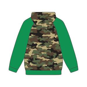 1908 Camo Body Green Raglan Sleeves Pullover Sudadera con capucha Mezcla de algodón Hermandad de mujeres griega Ropa personalizada Divine Nine HBCU Ropa griega - Product Image 3