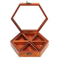 Neuer Stil Umweltfreundliche Handgefertigte Holz-Gewürzbox Anpassbare Größe und Form für Zuhause Hotel Restaurant Indien CRAFT ZONE EXPORT