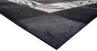 Meistverkaufter Bhadohi Geometrischer Kuhfell-Teppich Weicher Bestickter Kuhfell-Teppich Rutschfest Haustierfreundlich Flachflorig Modern für Wohnzimmer