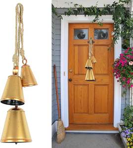 Campana de vacaciones de Metal tradicional, adorno hecho a mano para decoración de temporada, cascabeles festivos para entradas de casas, venta al por mayor - Product Image 2