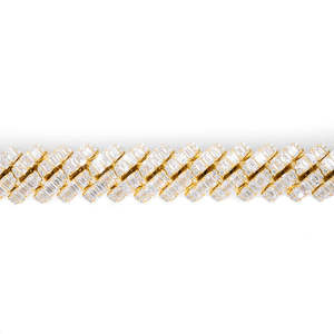 Cadena cubana clásica de oro blanco de 10 quilates con diamantes cultivados en laboratorio, collar helado Premium, joyería para hombre, moda y ropa de fiesta - Product Image 6