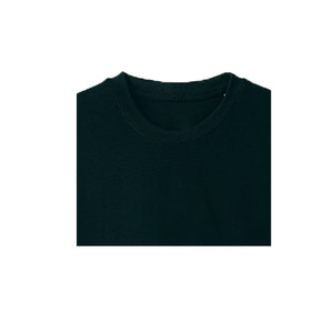 Camiseta Larga de Manga Media con Cuello Redondo para Mujer, Talla Grande, 100% Algodón Orgánico, Transpirable, Ecológica, Casual, Verde con Relieve - Product Image 4