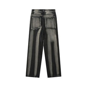 Pantalones Vaqueros de Mezclilla de Diseño Lavado a la Moda para Hombre, Fabricante OEM, Pantalones Vaqueros Ajustados a la Moda Hechos a Medida - Product Image 2