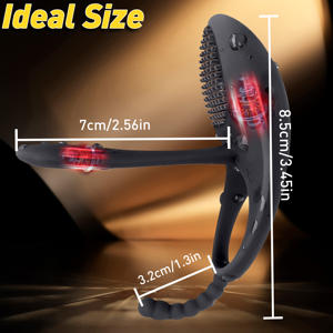 Anillo para pene, G estimulador de punto, potente vibración, carga USB, corte de lengua y función para lamer huevos, masturbador de masaje para parejas - Product Image 6