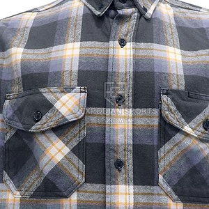 เสื้อเชิ้ตผ้าแฟลนเนลผู้ชายดีไซน์ใหม่ 100% ผ้าฝ้ายคุณภาพสูง แขนยาว ราคาส่ง MOQ ต่ำ ผลิตในปากีสถาน ระบายอากาศได้ดี - Product Image 5