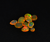 Opale éthiopienne Multi feu Welo Cabochon dos plat naturel pierres précieuses en vrac cristal mélange tailles et forme pour bijoux pendentif collier