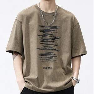 Luxe blanc coton lourd Streetwear surdimensionné t-shirts hommes personnalisé t-shirt t-shirt hommes graphique t-shirts chemise femmes surdimensionné - Product Image 6