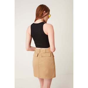 Top Corto Informal sin Costuras con Logotipo Frontal, Ropa de Longitud Corta - Product Image 5