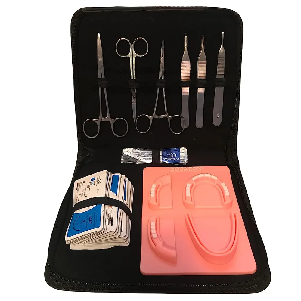Kit de formation de Suture dentaire professionnel opérer Suture pratique modèle formation Pad aiguille ciseaux trousse à outils