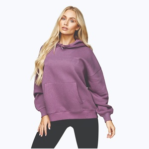 Venta al por mayor de calidad superior caída del hombro de gran tamaño sudaderas con capucha invierno otoño tecnología polar francés Terry sudaderas fitness - Product Image 1