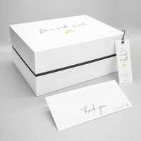 Boîte cadeau en carton rigide blanc avec logo personnalisé en relief, base amovible, emballage de luxe recyclable pour cadeaux et cosmétiques