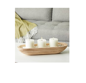 Tazón de masa de madera Artesanía Nuevo tazón de madera único Ideal como centro de mesa Portavelas Tazón de masa - Product Image 1