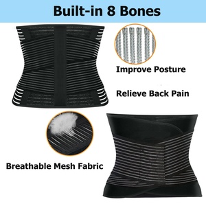 Soporte <span class=keywords><strong>Lumbar</strong></span> de Doble Correa con 8 Varillas de Resorte, Malla Transpirable, Alivio del <span class=keywords><strong>Dolor</strong></span> de Espalda, Moldeador Corporal, para Ejercicio y Oficina - Product Image 4