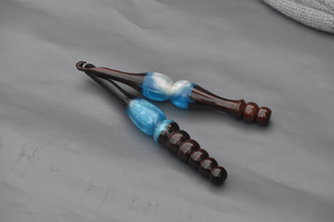 Handmade Rosewood <b>Epoxy</b> <b>Resin</b> Crochet Hook Ergonomic Soft Grip For Knitting And Crocheting - Product Image 3