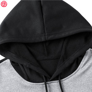 Sweat à capuche polaire de qualité supérieure hommes Logo sur mesure broderie bases coton mélangé hommes conception Plaid surdimensionné sweat à capuche polaire hommes - Product Image 6