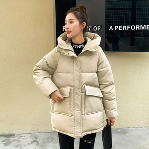 Wholesale High Quality Full Zip up Puffer <b>Jacket</b> Winter Plain Quilted Windproof Bubble Outwear Puffer <b>Jackets</b> for Unisex - Product Image 3