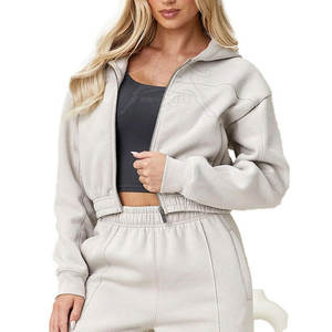 Chándal Top corto con cremallera de primera calidad con textura suave y sensación suave, chándal Top corto con cremallera transpirable - Product Image 5