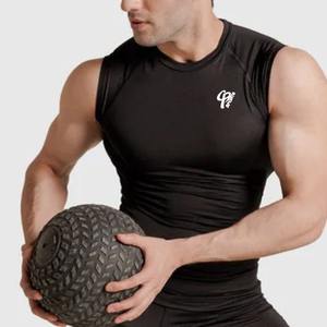 Proveedor pakistaní Corte raglán Sin mangas Ajuste de compresión ultra apretado Costuras moldeadoras de músculos Material elástico suave - Product Image 1