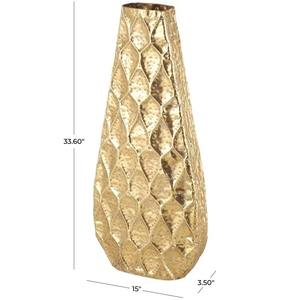 Jarrón de suelo de metal largo dorado con diseño minimalista para una decoración elegante del hogar Centro de mesa elegante y exhibición floral moderna - Product Image 2