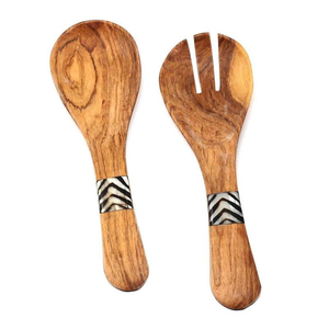 Wholesale Kitchen Accessories <b>Wooden</b> Spatula Utensils for Cooking Antique Luxury Design Handle Solid Wood <b>Spoon</b> - Product Image 3