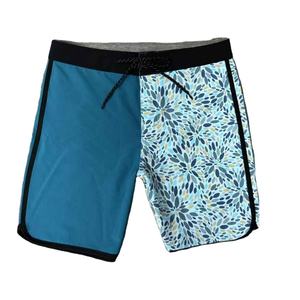 กางเกงขาสั้นชายหาดผ้าแคนวาสผสมโพลีเอสเตอร์และคอตตอน แห้งเร็ว เอวกลาง มีเชือกผูก ลายเรียบ สไตล์ลำลอง ขายส่ง - Product Image 1