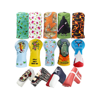 Juego de Fundas para Palos de Golf con Cierre Magnético, Material PU Resistente al Agua, Diseño Personalizado con Logotipo, Tamaño Personalizado, BIRD BLOOM