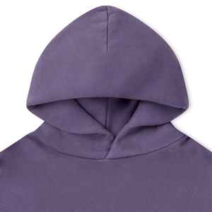 Sweat-shirts à capuche personnalisés imprimés de couleur lavande de qualité supérieure, 100% coton, streetwear élégant, 380GSM, doux et technique - Product Image 6