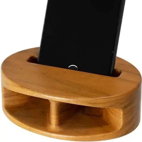 Classy mobile stand for table and desk made of iron & wood best quality with wholesale price and best gift option easy t