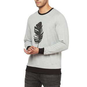 OEM Hombres Mejor Sudadera 100% Material de algodón de manga larga Impreso Oversize Pullover Cuello redondo Sudadera al por mayor personalizado - Product Image 2