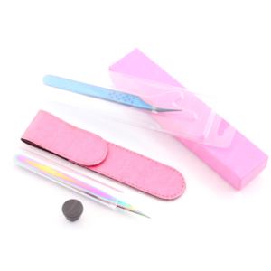 Logo personnalisé Outils professionnels de beauté d'extension de cils en acier inoxydable avec pointe pointue Emballage de marque privée dans un tube - Product Image 2