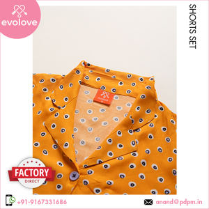 100% Rayon femmes 2pc bouton vers le bas Coord ensemble été pyjama Shorts de l'Inde pour un usage domestique au prix le plus bas - Product Image 4