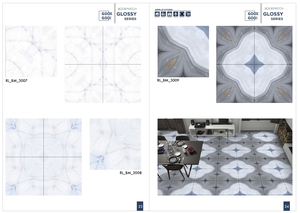 Azulejos de Porcelana Esmaltados Brillantes y Mate de Alta Calidad, 600x600 mm, 60x60 cm, Diseño de Mármol Moderno para Habitaciones - Product Image 4